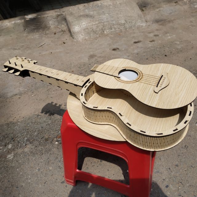 Hộp Quà Gỗ Hình Cây Đàn
