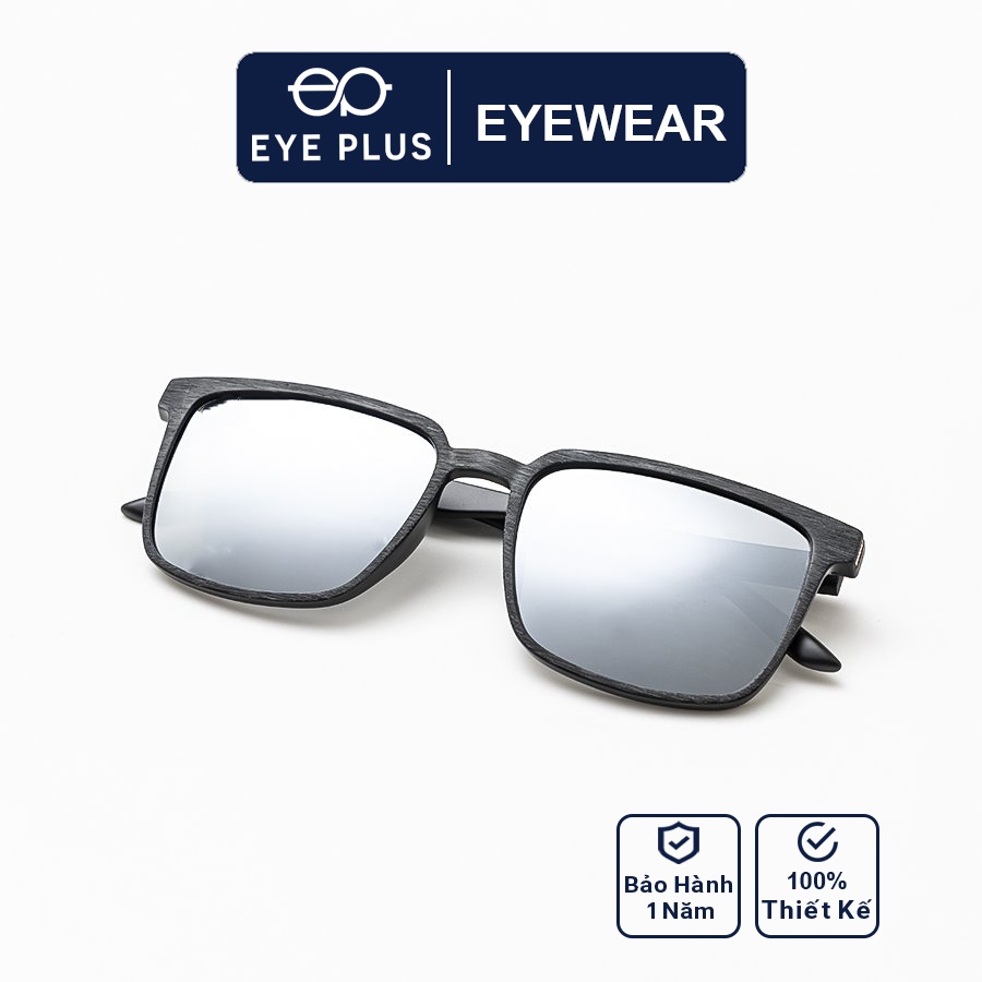 Kính râm nam thời trang EYE PLUS dáng vuông mắt xanh KRRM-6199