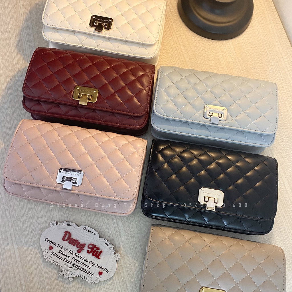 Túi Trần Ô Trám Khóa gập  full màu CK2-70700460 hàng đẹp ảnh thật