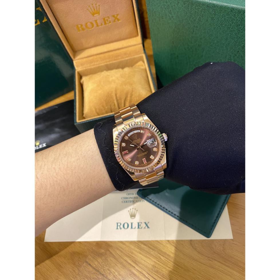 Đồng hồ nam RL máy cơ hai lịch viền băm dây kim loại chống nước cao cấp DH562 shop114 | BigBuy360 - bigbuy360.vn