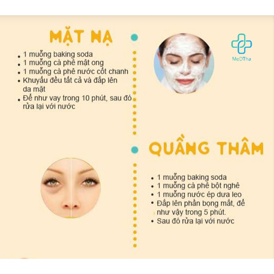 Baking soda - Bột hỗ trợ tẩy trắng răng, tẩy trắng quần áo, chăm sóc da, làm bánh USA (Hộp 454g)