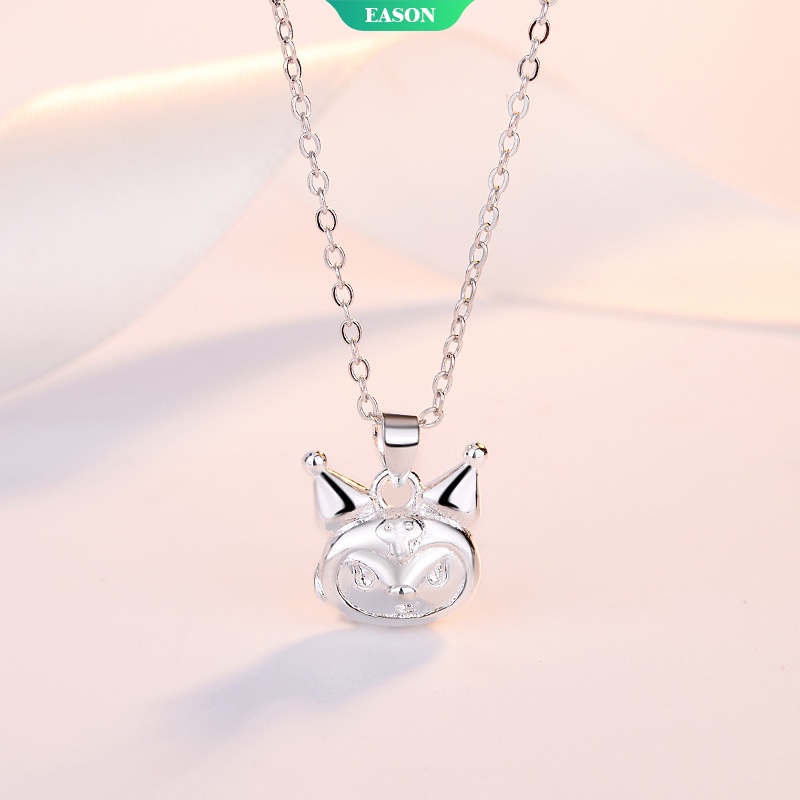 SANRIO Mặt Vòng cổ Hình Thỏ Cinnamoroll Màu Bạc Dễ Thương Làm Quà Tặng Bạn Bè/ Bạn Gái