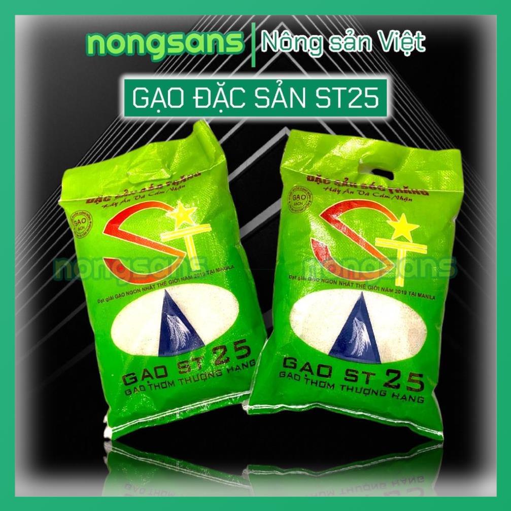 Gạo ST25 𝐁𝐀𝐎 𝟓𝐊𝐆 Đặc sản Sóc Trăng dẻo thơm thượng hạng