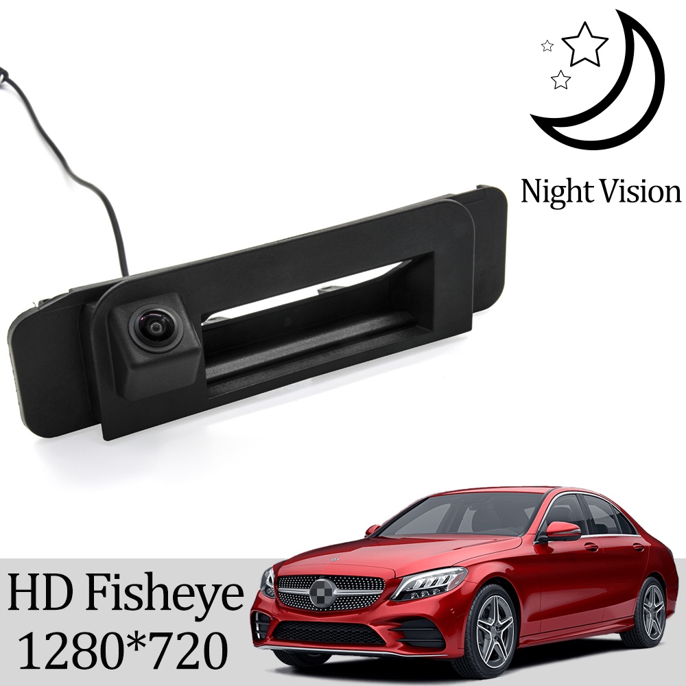 Xe Phía Sau cốp Xe Tay Cầm Camera Cho Xe Mercedes Benz C Class W205 C180 C200 C280 C300 C350 C63 AMG