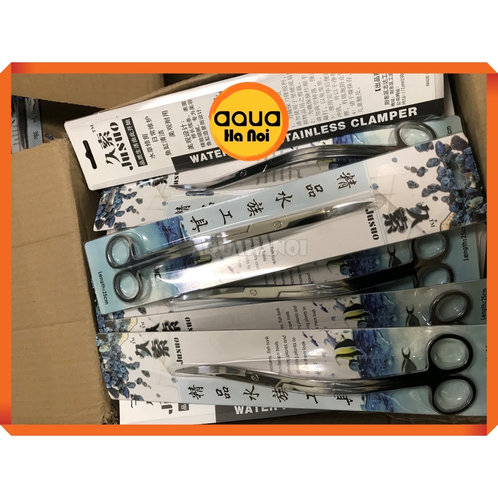 Kéo lượn sóng cắt tỉa cây thủy sinh Jusuo - inox không gỉ - 25cm