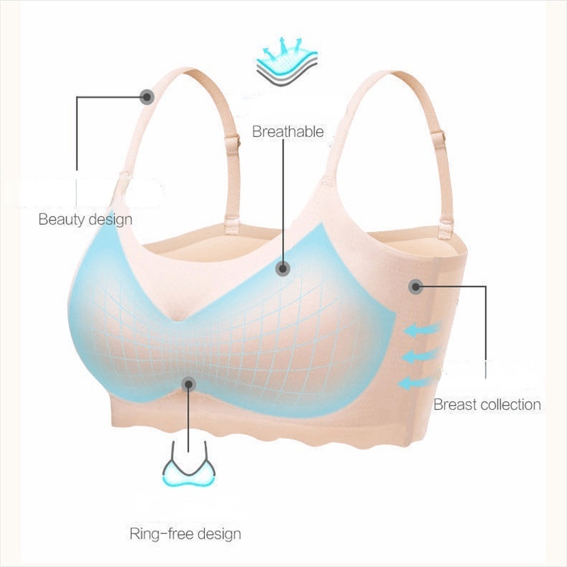 Áo Ngực Thể Thao Không Gọng Chống Sốc Size S / M / L / XL / XXL