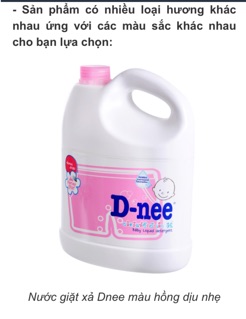 Nước giặt xả Dnee 2 in 1  3000ml