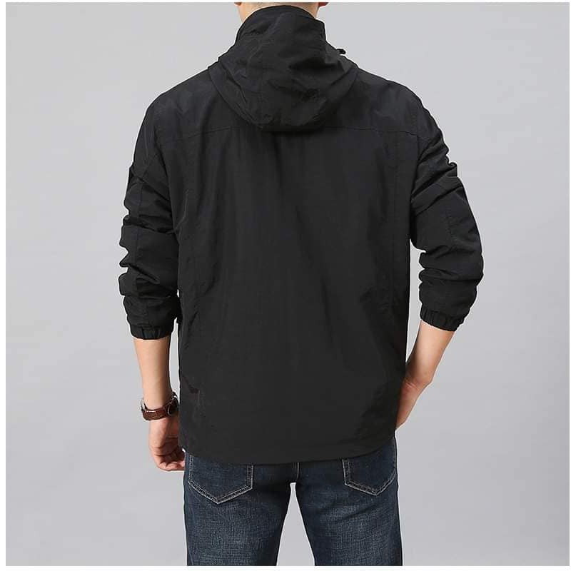 Áo khoác kaki hàn lót lưới cao cấp nhiều túi màu đen, xám xanh, xám nâu | BigBuy360 - bigbuy360.vn