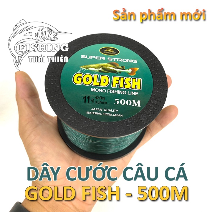 Dây Cước Câu Cá Coastline Goldfish Cuộn 500m Siêu Bền Màu Xanh Rêu Tàng Hình Dưới Nước