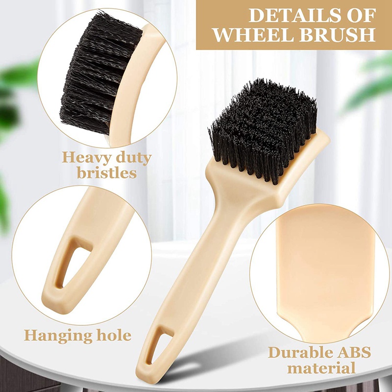 Set 2 Bàn Chải Vệ Sinh Bánh Xe Ô Tô Tiện Lợi