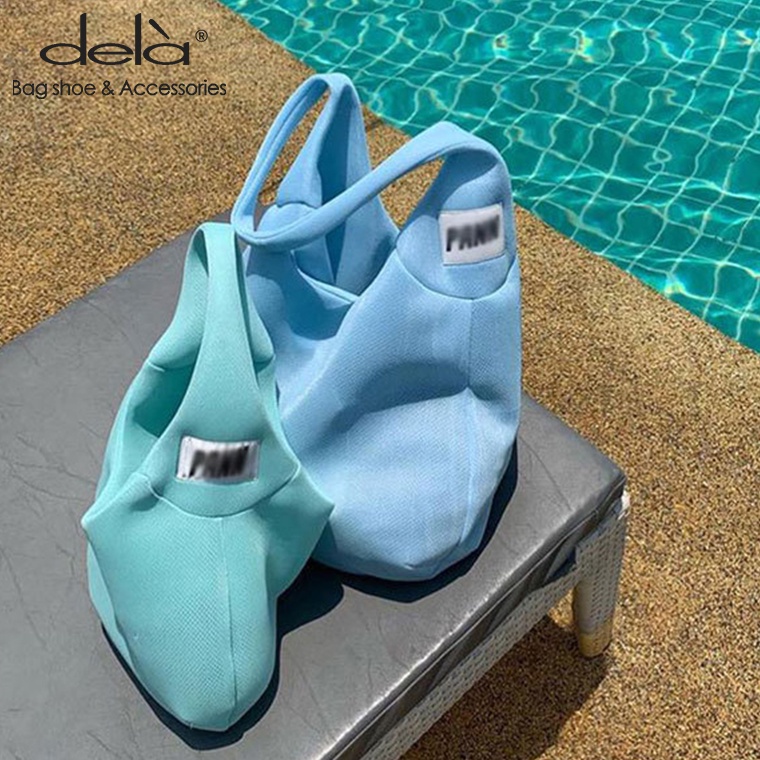 Dela Ins Túi Tote Lưới Thoáng Khí Đeo Cánh Tay Đi Mua Sắm Du Lịch Mùa Hè Đặc Biệt Cho Nữ