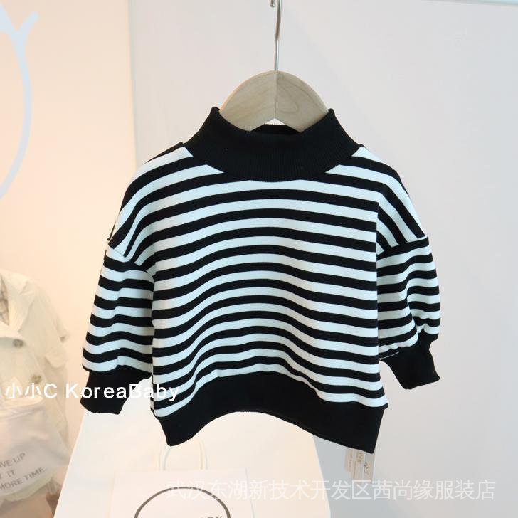 Áo Thun Tay Dài Sọc Ngang Cho Bé Trai
