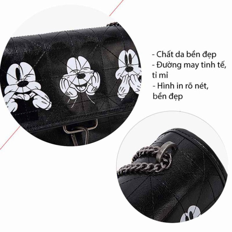 Túi xách nữ cao cấp thời trang đeo chéo in hình mickey ZAT01D