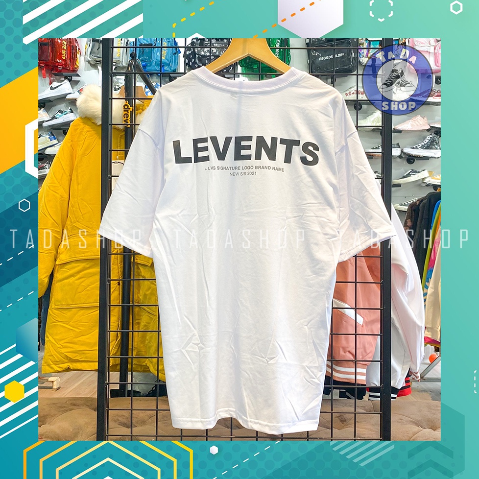 Áo Phông oversize Nam Nữ LEVENTS logo thêu ảnh thật