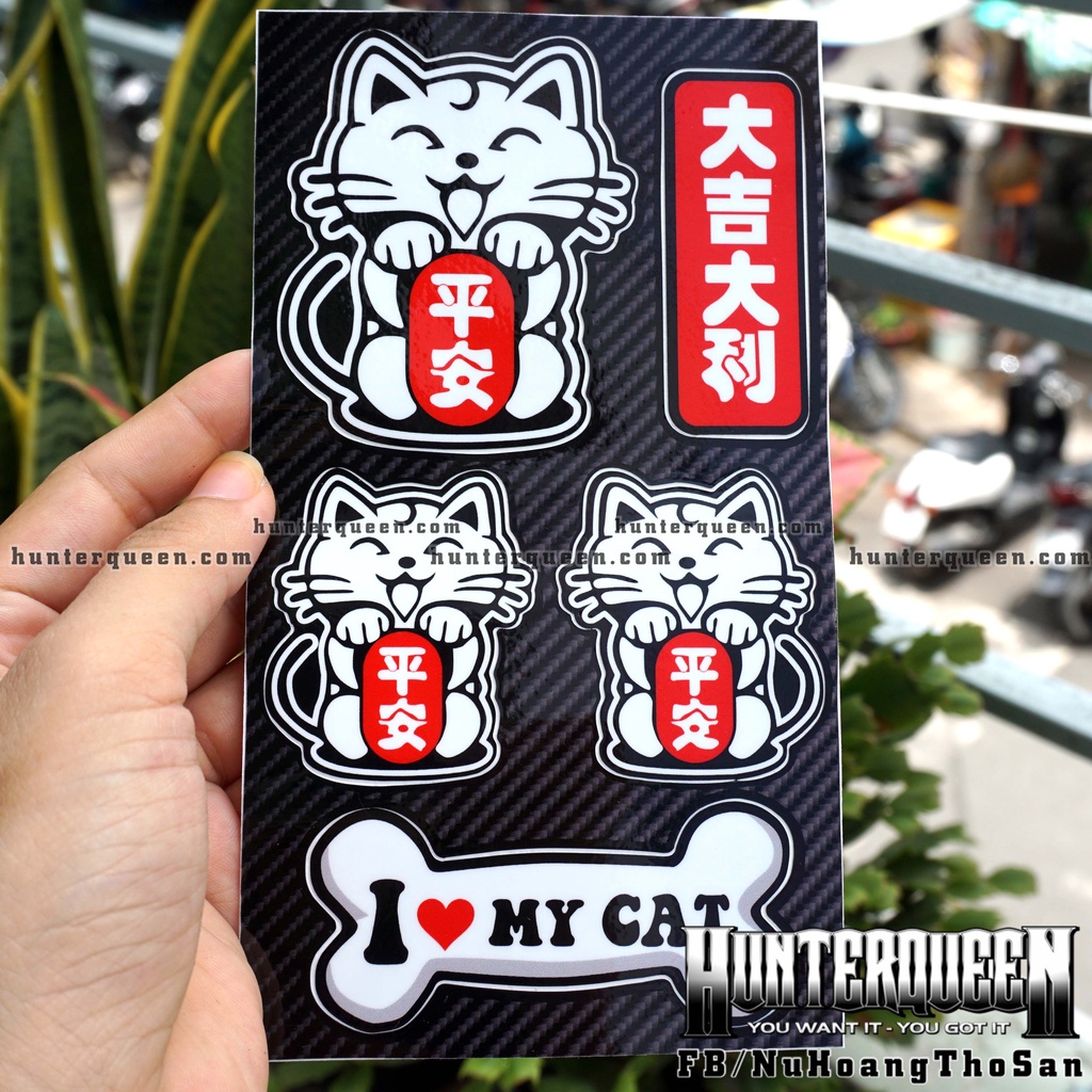 Sticker cute hình dán chó mèo Pikachu dễ thương. Dán điện thoại, laptop, tủ, nón bảo hiểm. Chống nước