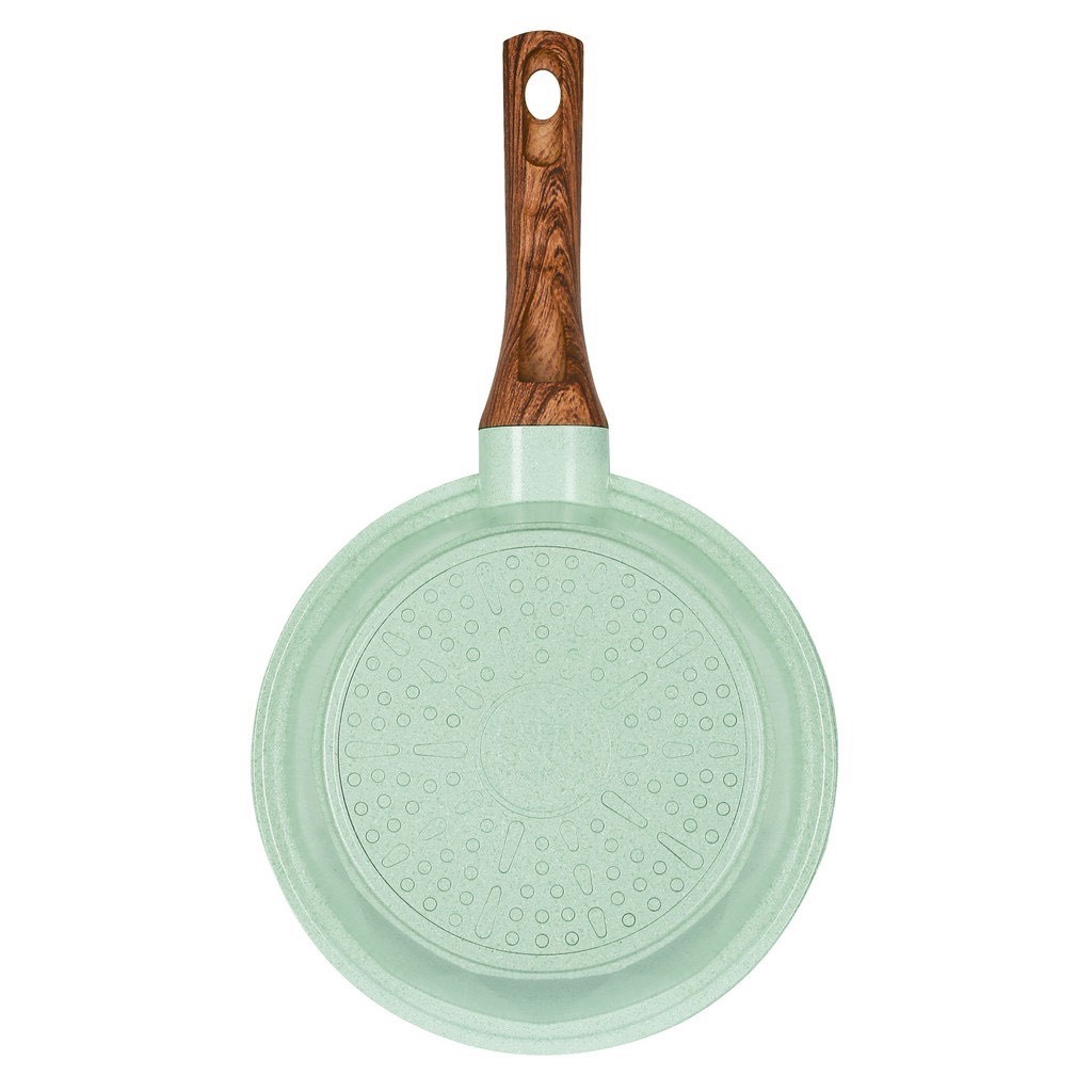 Chảo đúc đáy từ men đá chống dính 7 lớp Greencook GCP06 công nghệ chống trầy Hàn Quốc - Hàng chính hãng - KILA