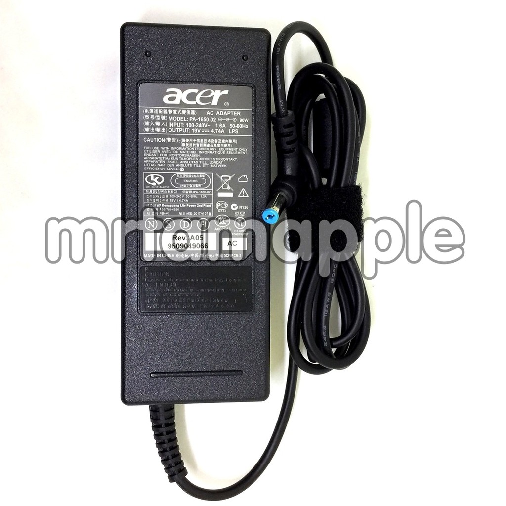 (ADAPTER) SẠC LAPTOP ACER 19V-4.74A (90W) kích thước đầu ghim (5.5 x 1.7 mm)