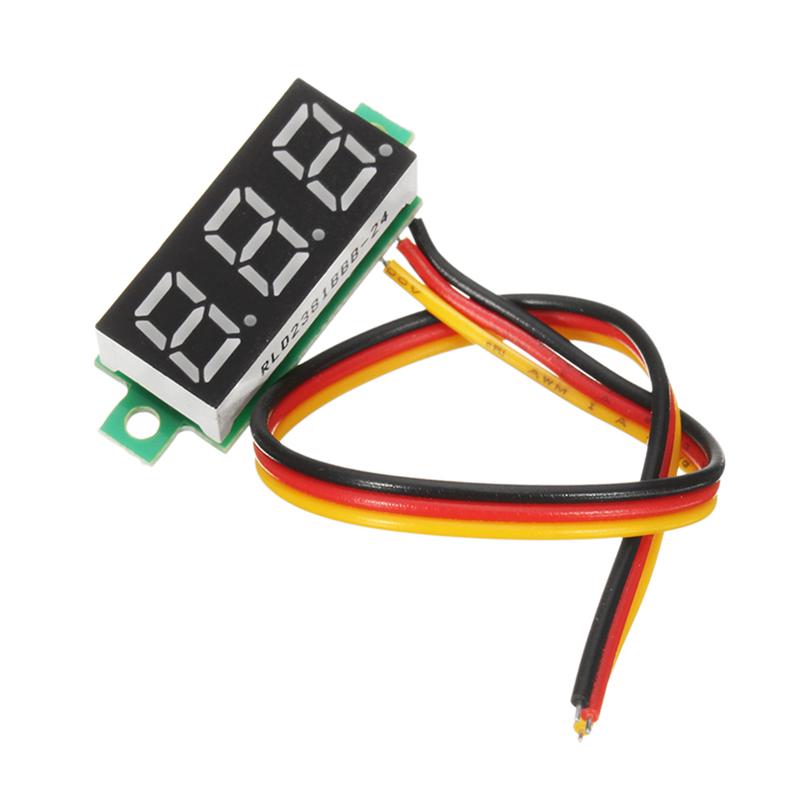 Digital Battery Voltage Checker Voltmeter DC 0-100V 3 Cables with Protection 