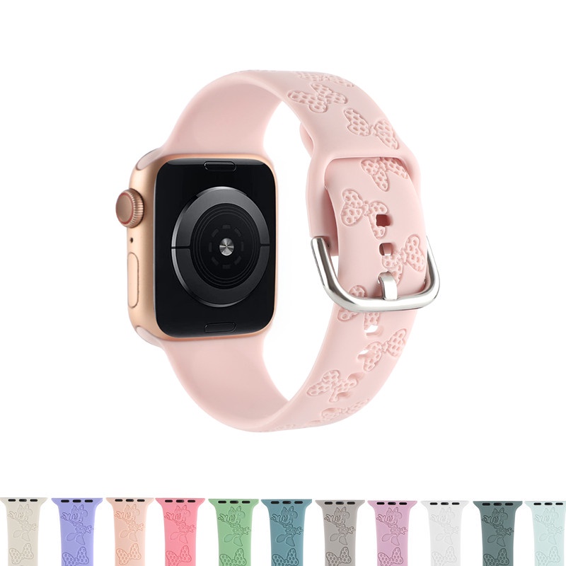 Dây Đeo Bằng Silicone Cho Đồng Hồ Apple Watch 38mm 40mm 41mm 42mm 44mm 45mm Series 8 7 6 SE 5 4 3 2 1