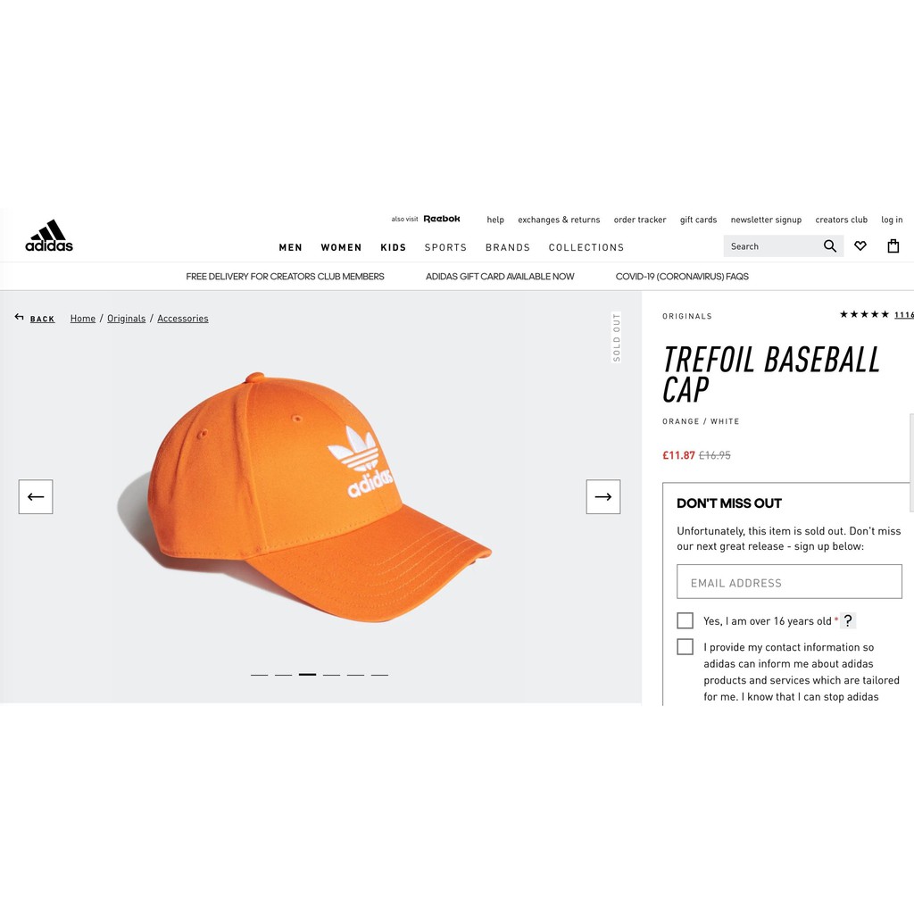 💖[ HÀNG XUẤT FULL TAG CODE ] Nón / Mũ lưỡi trai  Adidas Trefoil Baseball Cap - Orange EK2997 / Ảnh Thật / GIÁ TỐT NHẤT