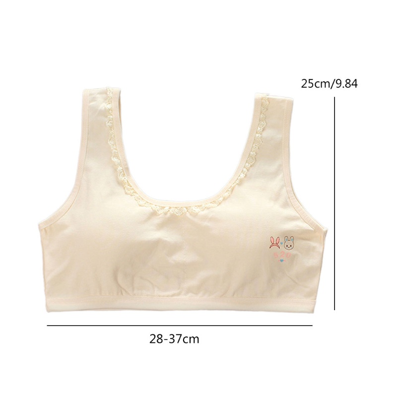 Áo Ngực Cotton Cổ Chữ U Dây Bản Rộng In Họa Tiết Hoạt Hình Cho Nữ