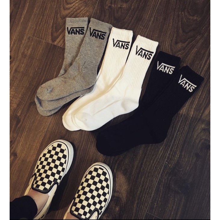 Tất nam cổ cao ❤️SALE❤️Vans Vớ nữ thể thao đá banh cổ cao dài hàng dệt kim TT21