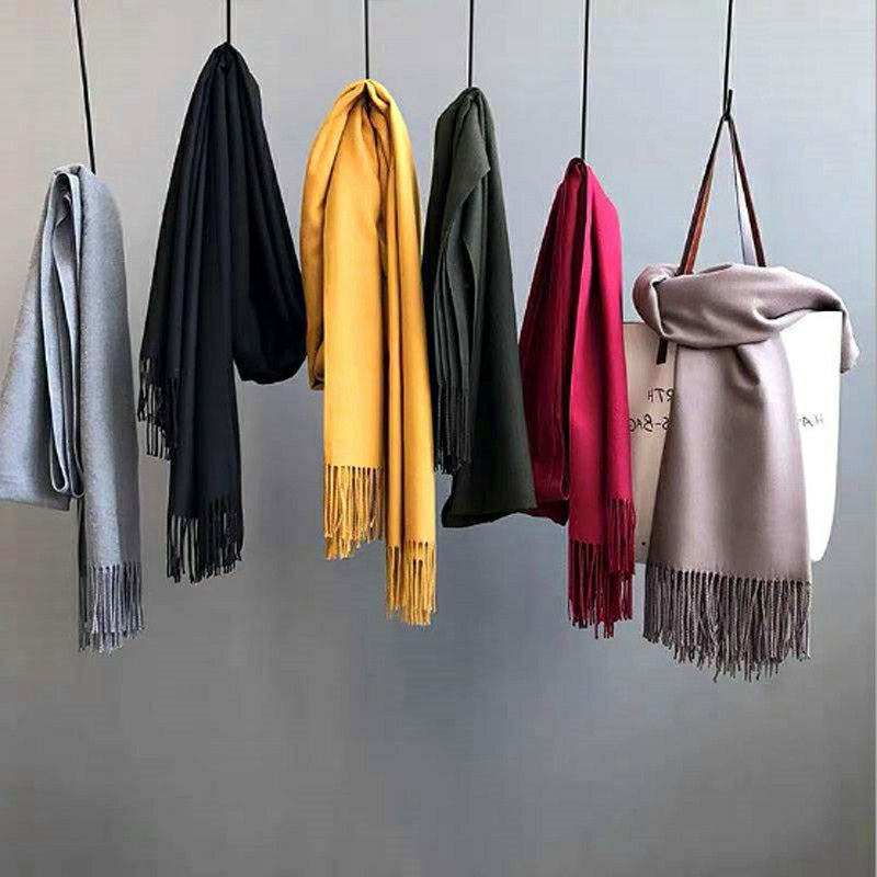 (sỉ SLL) Khăn choàng cashmere len mịn QC nhiều màu. VIDEO THẬT, giao nhanh