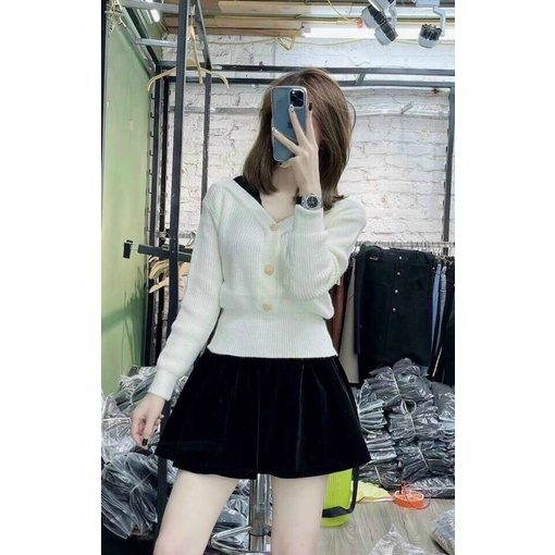 Áo Len Vai Phối Màu