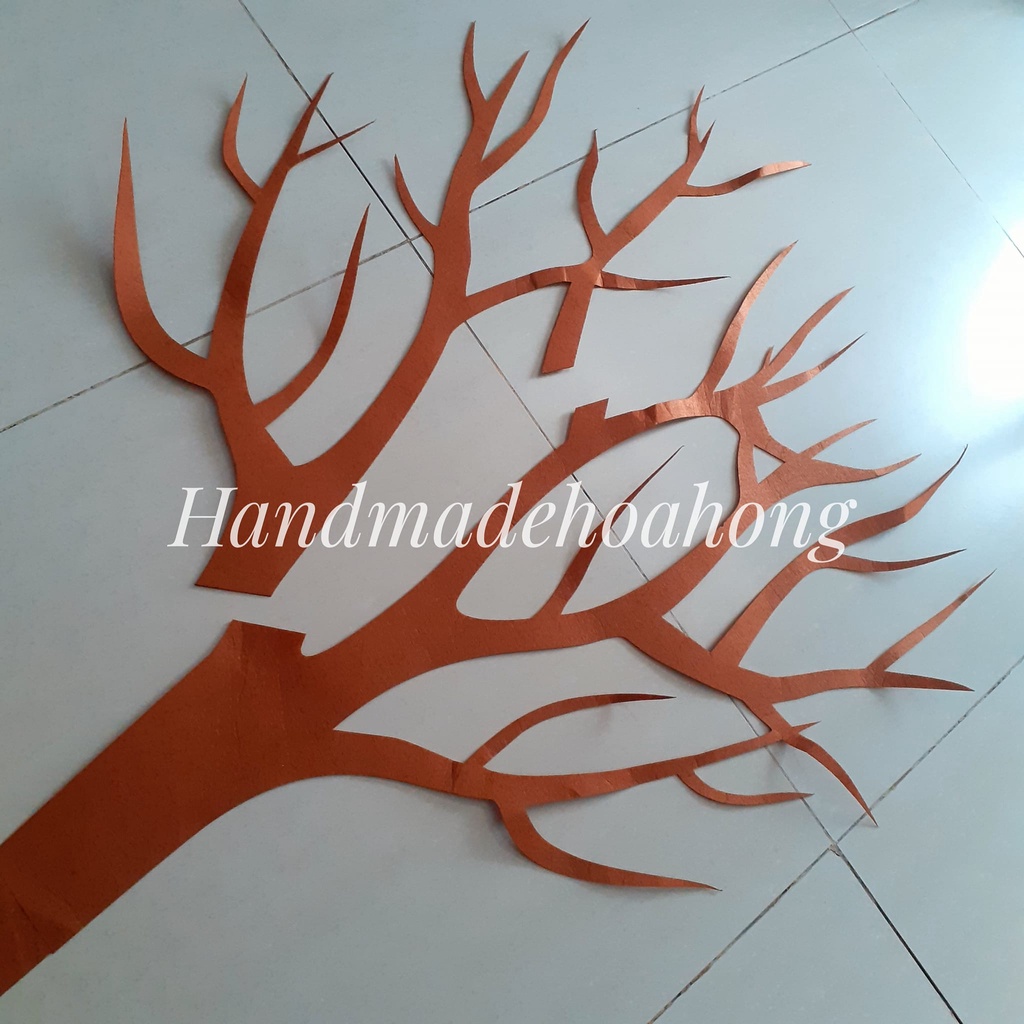 [H36 - CAO 1.33 MÉT & 77CM & 48CM } - 1 THÂN CÂY XỐP - Hình trang trí lớp học, mầm non, công ty, cửa kính