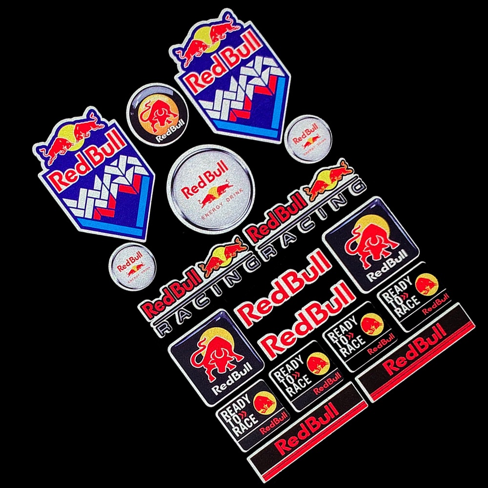 Redbull Đề Can Vinyl Da Dán Xe Hơi / Mũ Bảo Hiểm Xe Máy F1 Phản Quang MotoGP Red Bull Chống Thấm Nước