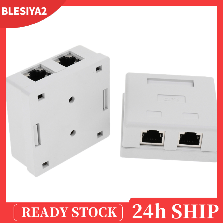 (Hàng Mới Về) Bộ 2 Cổng Mạng Rj45 2 Cổng Cat6 Gắn Tường | BigBuy360 - bigbuy360.vn