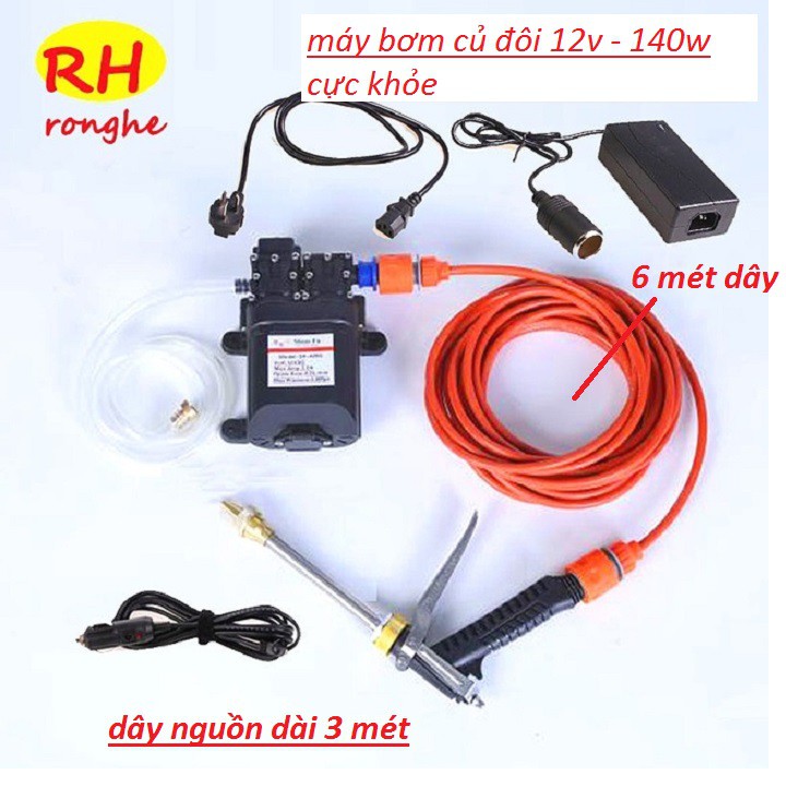 bơm rửa xe mini 12v