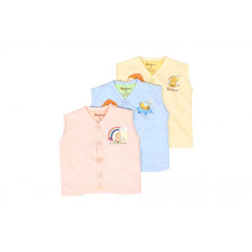 Áo ghi lê màu cotton 2 lớp Babiboo