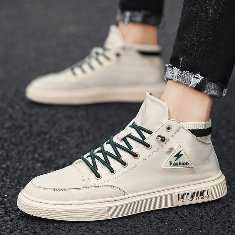 VANS Giày Thể Thao Da Cổ Cao Thời Trang Hàn Quốc Cho Nam S 2022