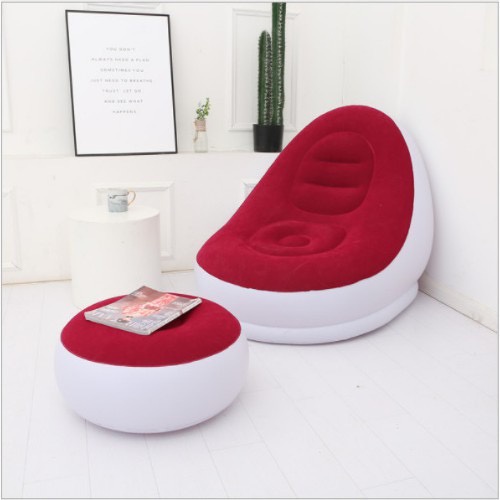 Đệm Hơi, Ghế Hơi Tựa Lưng, Đôn Ghế Màu Trơn, Tặng Kèm Bơm Tay, .