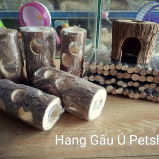 Thang gổ uốn làm hầm trú ẩn cho hamster