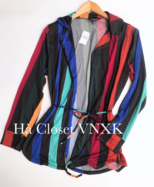 ⚡️⚡️Áo Khoác Thun Kẻ Sọc Cardigan Xuất Dư Xịn⚡️⚡️