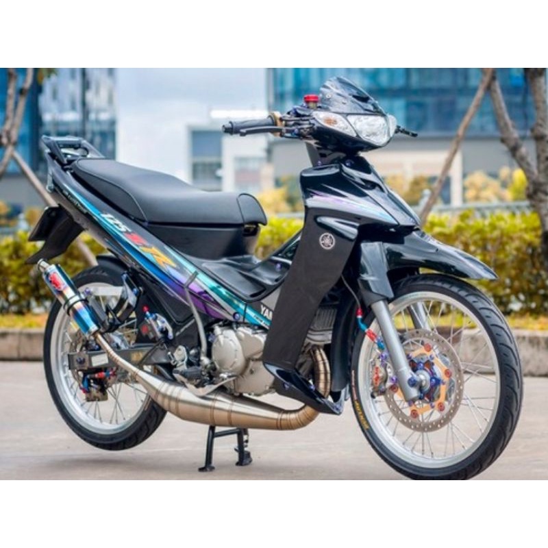 Bánh căm exciter 135/yaz 125 niềng nhôm Banzai trước 1.4 sau 1.6 full vỏ ruột hiệu blaztech như hình gắn như zin k chế.