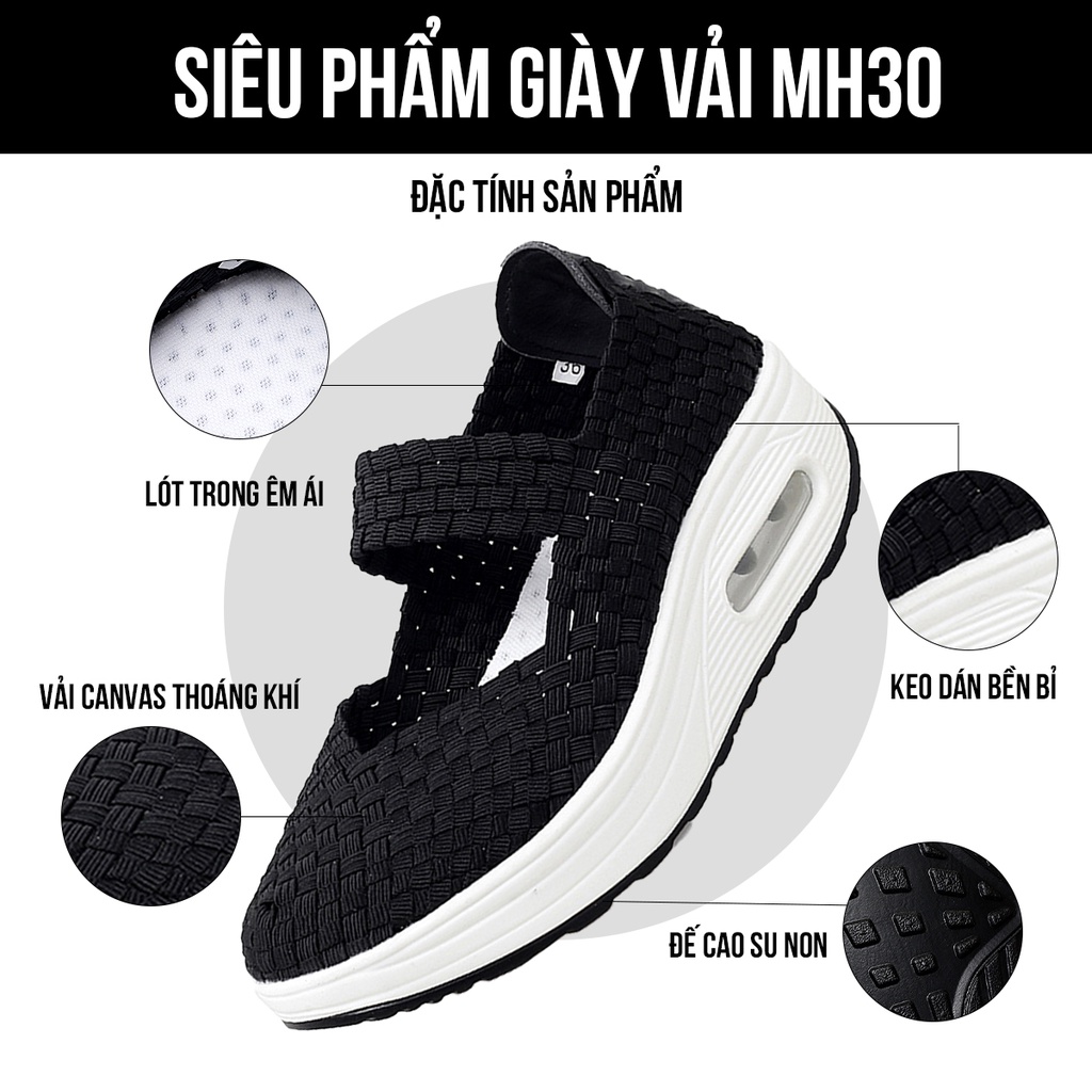 Giày sandal đế cao TIMAN MH30 thời trang tôn dáng tinh tế bảo hành 1 năm