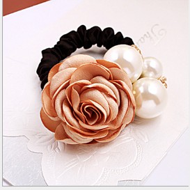 Buộc Tóc/ Cột tóc Hoa Hồng Đính Ngọc Trai style HQ thời trang