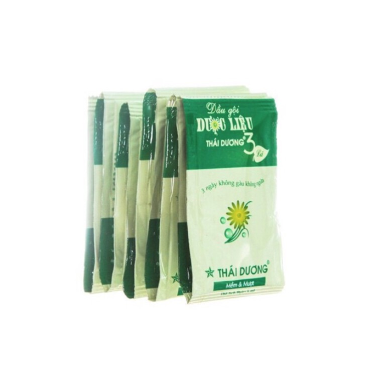 Dây 10 Gói 5ml Dầu Gội Dược Liệu Thái Dương 3 Hương Lá