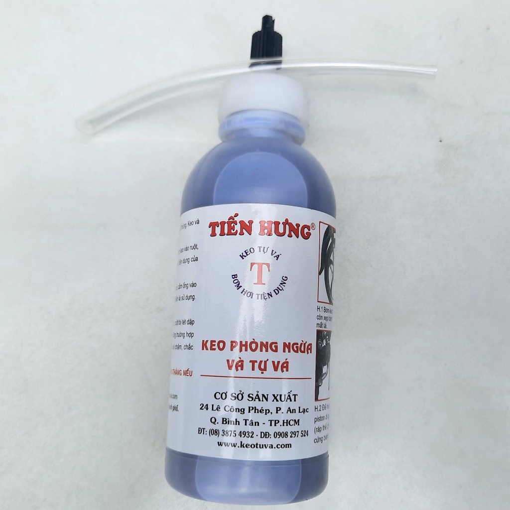 Keo tự vá lốp xe máy dùng cho lốp hiệu Tiến Hưng 300ml  hoặc 200ml
