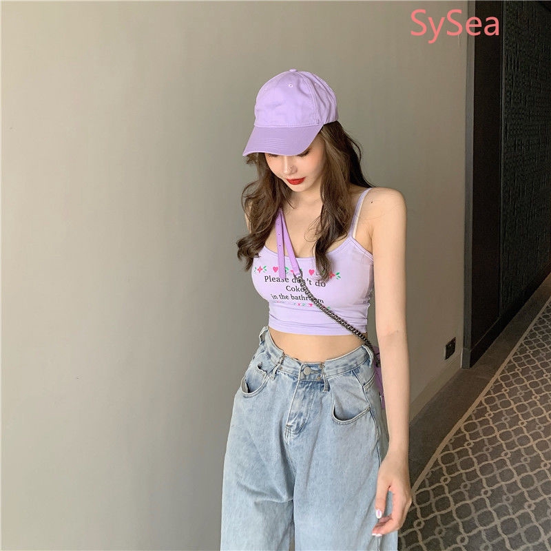 Áo croptop sát nách thiết kế đơn giản phong cách thời trang