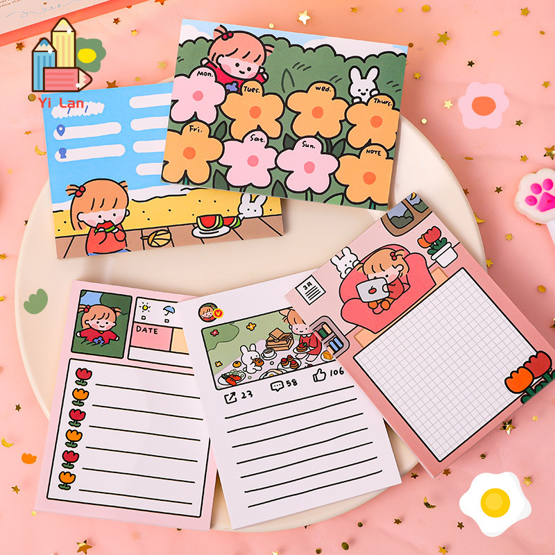 Xấp Giấy Ghi Chú Hình Hoạt Hình Đáng Yêu