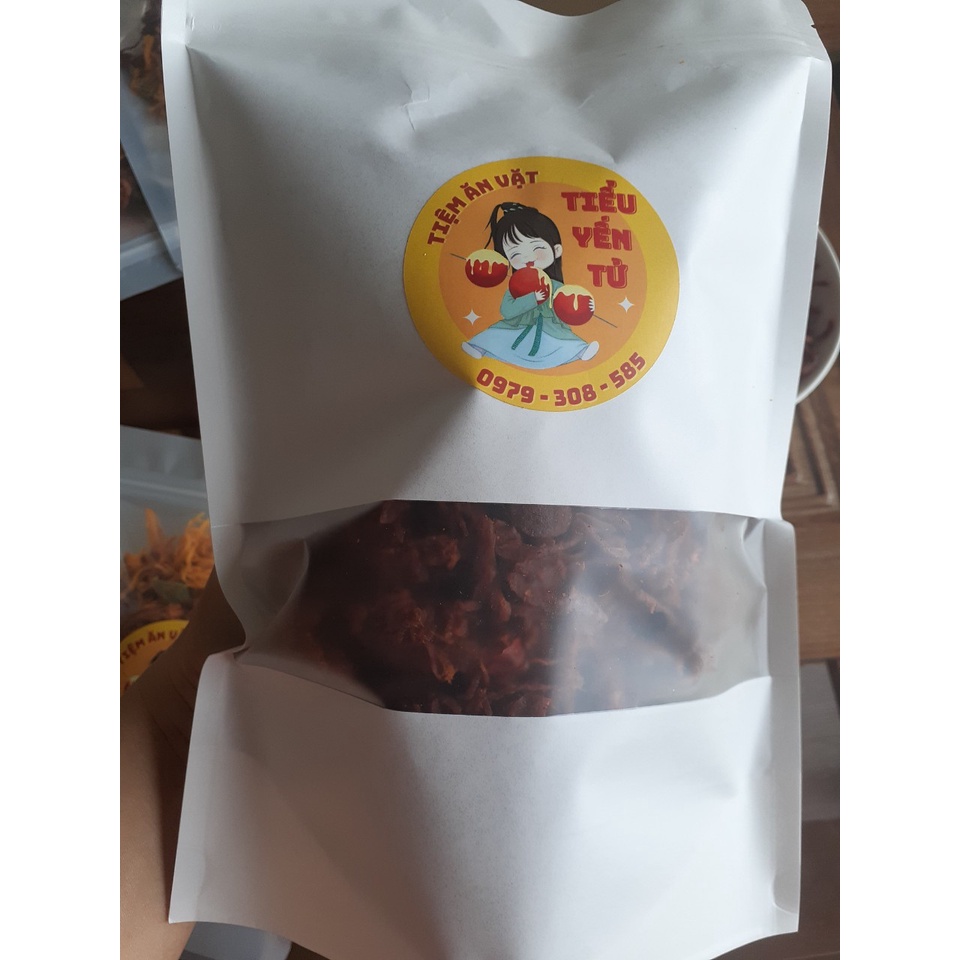 Khô heo, khô lợn ngập bơ tỏi 100gr Loại 1 mềm ngon cay vừa, đồ ăn vặt Hà Nội | BigBuy360 - bigbuy360.vn