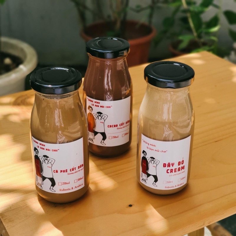 Chai Thủy Tinh Nắp Thiếc 250ml  - Đựng sữa hạt, cà phê, nước ép, yến chưng