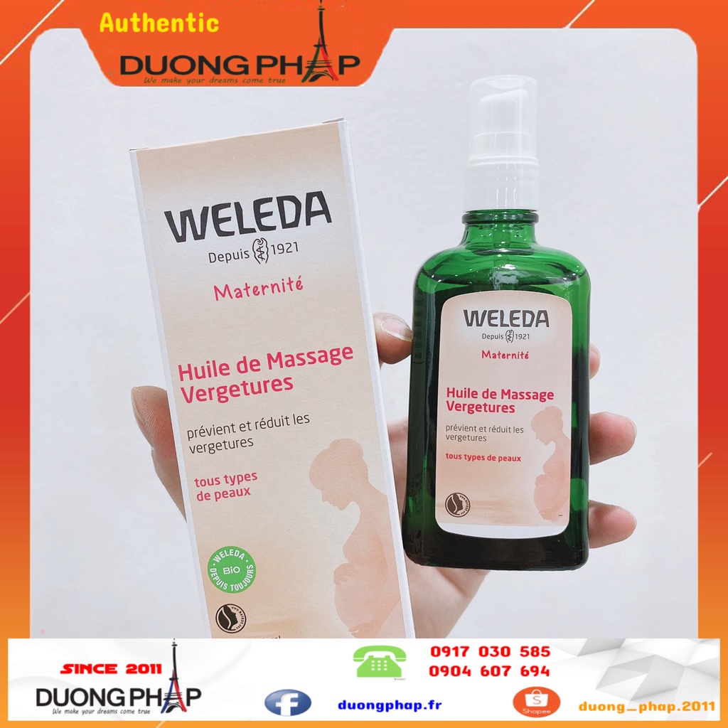 Dầu Massage chống rạn da Weleda 100ml