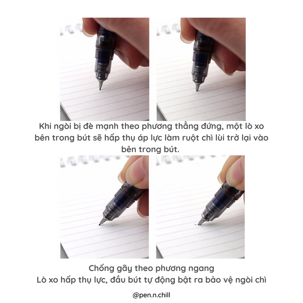 Bút Chì Chống Gãy Ngòi Kẹt Chì Zebra Delguard - Cỡ ngòi 0.5mm