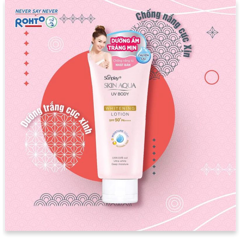 [Mã giảm giá] Kem Chống Nắng Dưỡng Thể Trắng Mịn Sunplay Skin Aqua UV Body Whitening Lotion SPF50+/PA++++ 150g