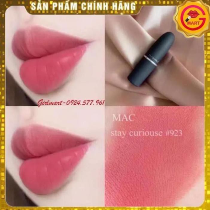 Son MAC Powder Kiss Màu 923 Stay Curious Đỏ Cam Đất